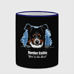Кружка 3D Бордер-Колли Border-Collie, цвет: 3D-синий кант — фото 2