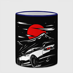 Кружка 3D Toyota Supra: Red Moon, цвет: 3D-синий кант — фото 2