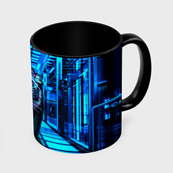 Кружка 3D Крадущийся тигр, цвет: 3D-белый + черный