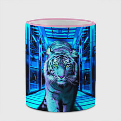 Кружка 3D Крадущийся тигр, цвет: 3D-розовый кант — фото 2