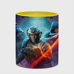 Кружка 3D Battlefield 2042 обложка, цвет: 3D-белый + желтый — фото 2