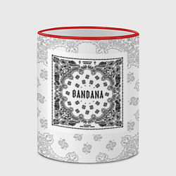 Кружка 3D Big Baby Tape x Kizaru BANDANA Бандана Кизару Тейп, цвет: 3D-красный кант — фото 2