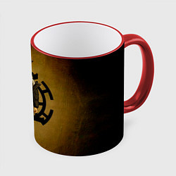 Кружка 3D Трафальгар Ло One Piece c нодати, цвет: 3D-красный кант