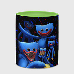 Кружка 3D Huggy Wuggy: Players, цвет: 3D-белый + светло-зеленый — фото 2