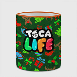 Кружка 3D Toca Boca New Year, цвет: 3D-оранжевый кант — фото 2