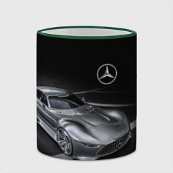Кружка 3D Mercedes-Benz motorsport black, цвет: 3D-зеленый кант — фото 2