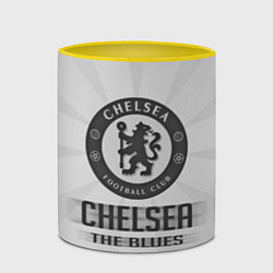 Кружка 3D Chelsea FC Graphite Theme, цвет: 3D-белый + желтый — фото 2