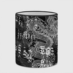 Кружка 3D Dragon Fire Иероглифы Японский Дракон, цвет: 3D-черный кант — фото 2