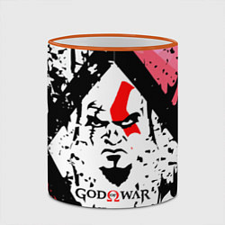 Кружка 3D God of War Cratos Бог войны, цвет: 3D-оранжевый кант — фото 2