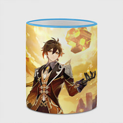 Кружка 3D Zhongli Order, цвет: 3D-небесно-голубой кант — фото 2