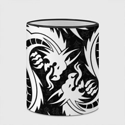 Кружка 3D УЗОР ИЗ БЕЛЫХ ДРАКОНОВ WHITE DRAGON TOKYO, цвет: 3D-черный кант — фото 2