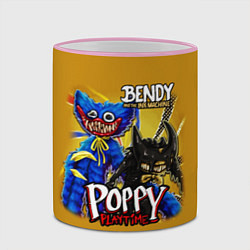 Кружка 3D POPPY PLAYTIME AND BENDY AND THE INK MACHINE, цвет: 3D-розовый кант — фото 2