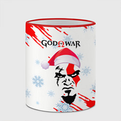 Кружка 3D Новогодний God of War, цвет: 3D-красный кант — фото 2