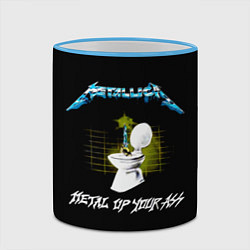 Кружка 3D Kill Em All - Metallica, цвет: 3D-небесно-голубой кант — фото 2