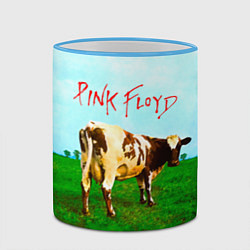 Кружка 3D Atom Heart Mother - Pink Floyd, цвет: 3D-небесно-голубой кант — фото 2
