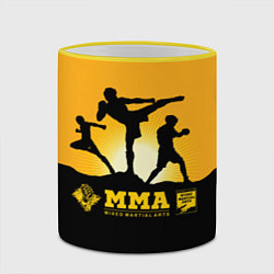 Кружка 3D ММА Mixed Martial Arts, цвет: 3D-желтый кант — фото 2
