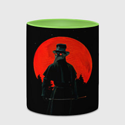 Кружка 3D Plague doctor ЧУМНОЙ ДОКТОР, цвет: 3D-белый + светло-зеленый — фото 2