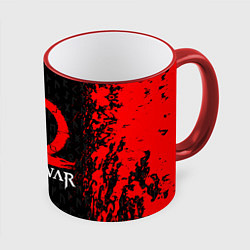 Кружка 3D GOD OF WAR КРАТОС ЛОГО, цвет: 3D-красный кант
