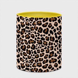 Кружка 3D Леопардовые Пятна, цвет: 3D-белый + желтый — фото 2