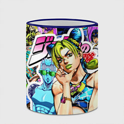 Кружка 3D JoJos Bizarre Adventure - Джолин Кудзё, цвет: 3D-синий кант — фото 2