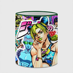 Кружка 3D JoJos Bizarre Adventure - Джолин Кудзё, цвет: 3D-зеленый кант — фото 2