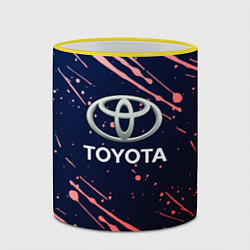 Кружка 3D Toyota градиент, цвет: 3D-желтый кант — фото 2