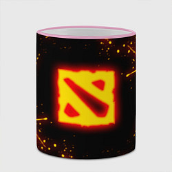 Кружка 3D DOTA 2 FIRE LOGO ДОТА 2 ОГНЕННЫЙ ЛОГО, цвет: 3D-розовый кант — фото 2