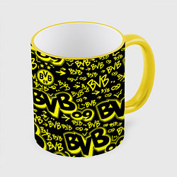 Кружка 3D BVB 09 - BORUSSIA Боруссия Дортмунд, цвет: 3D-желтый кант