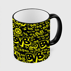 Кружка 3D BVB 09 - BORUSSIA Боруссия Дортмунд, цвет: 3D-черный кант