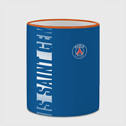 Кружка 3D PSG PARIS SAINT GERMAIN WHITE LINE SPORT, цвет: 3D-оранжевый кант — фото 2