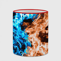 Кружка 3D Огненное пламя, цвет: 3D-красный кант — фото 2