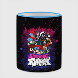 Кружка 3D FRIDAY NIGHT FUNKIN НЕОНОВАЯ СТЕНА FNF, цвет: 3D-небесно-голубой кант — фото 2