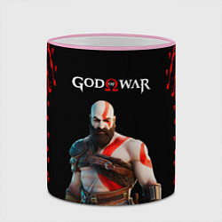 Кружка 3D God of War красные разводы, цвет: 3D-розовый кант — фото 2