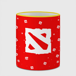 Кружка 3D НОВОГОДНИЙ ДОТА 2 НОВЫЙ ГОД DOTA 2, цвет: 3D-желтый кант — фото 2
