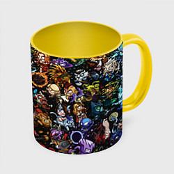 Кружка 3D DOTA 2 ВСЕ ПЕРСОНАЖИ В ЦВЕТЕ, цвет: 3D-белый + желтый