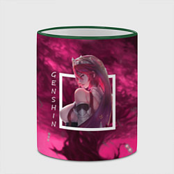 Кружка 3D Розария Rosaria, Genshin Impact Геншин импакт, цвет: 3D-зеленый кант — фото 2