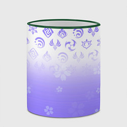 Кружка 3D GENSHIN IMPACT SYMBOL PATTERN SAKURA САКУРА, цвет: 3D-зеленый кант — фото 2