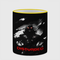 Кружка 3D DISTURBED THE GUY ЛИЦО ДЕМОНА, цвет: 3D-желтый кант — фото 2