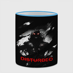 Кружка 3D DISTURBED THE GUY ЛИЦО ДЕМОНА, цвет: 3D-небесно-голубой кант — фото 2