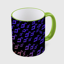 Кружка 3D JOJOS BIZARRE ADVENTURE PATTERN, цвет: 3D-светло-зеленый кант