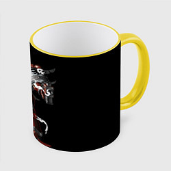 Кружка 3D Red scorpions, цвет: 3D-желтый кант