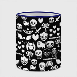 Кружка 3D UNDERTALE PATTERN БЕЛЫЙ, цвет: 3D-синий кант — фото 2