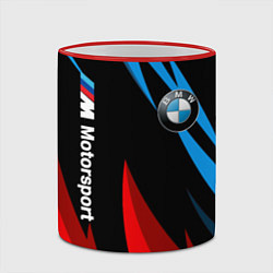 Кружка 3D BMW Логотип Узор, цвет: 3D-красный кант — фото 2