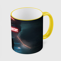 Кружка 3D Smash Into Pieces Big Bang Neon man, цвет: 3D-желтый кант