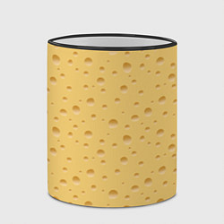 Кружка 3D Сыр - Cheese, цвет: 3D-черный кант — фото 2