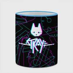 Кружка 3D Stray: кот бродяга, цвет: 3D-небесно-голубой кант — фото 2