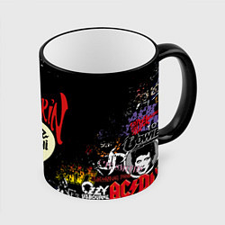 Кружка 3D MANESKIN, ЛОГОТИПЫ РОК ГРУПП, цвет: 3D-черный кант