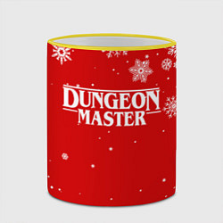 Кружка 3D ГАЧИМУЧИ DUNGEON MASTER НОВОГОДНИЙ, цвет: 3D-желтый кант — фото 2