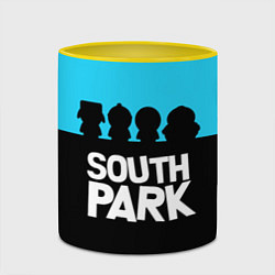 Кружка 3D Южный парк персонажи South Park, цвет: 3D-белый + желтый — фото 2
