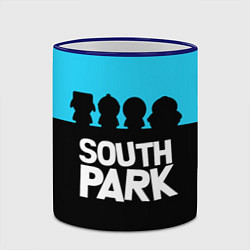 Кружка 3D Южный парк персонажи South Park, цвет: 3D-синий кант — фото 2